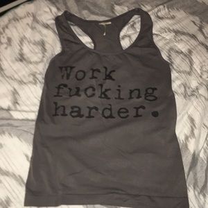 “Work Fucking Harder.” Workout Tank Top